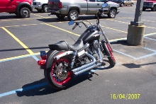 2007 Dyna® FXDB Street Bob® in black denim customized in Battle Creek Harley Davidson®, Battle Creek, Michigan