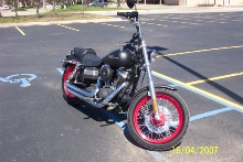 2007 Dyna® FXDB Street Bob® in black denim customized in Battle Creek Harley Davidson®, Battle Creek, Michigan